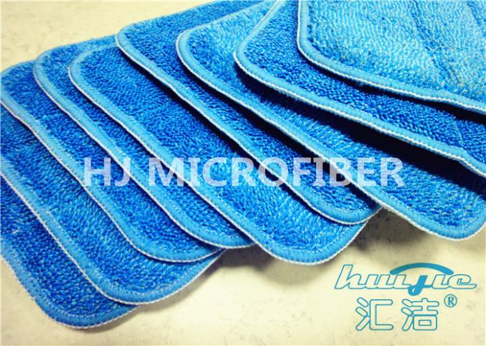 Blue 80% Polyester Commercial Microfiber Floor Mop Pads With