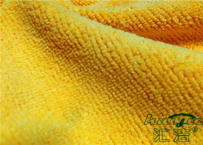 Yellow Polyester Microfiber Fabricin Roll For Cleaning Product , Anti-Static