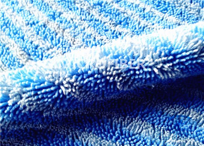 Blue Microfiber Fabric By The Yard For Mop / Microfiber Towels , Super Absorbent
