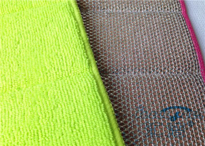 Microfiber Sponge Dish Pad Microfiber Kitchen Towels Yellow 20% Polyamide