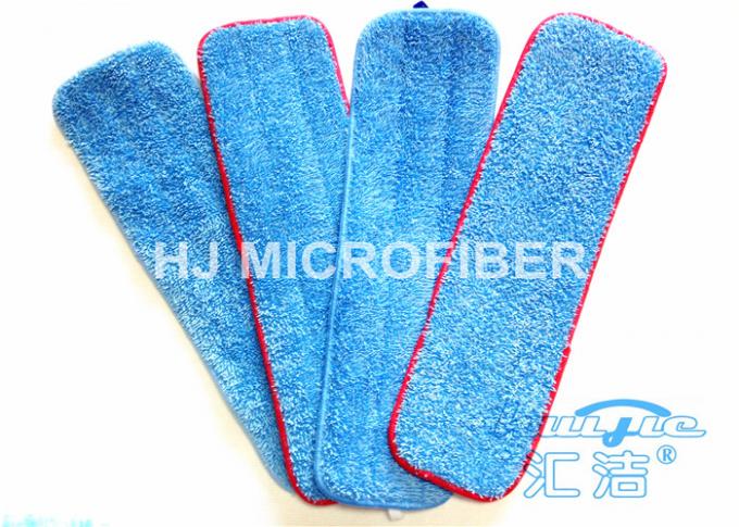 Blue Floor 18 Inch Microfiber Mop Pads / Dust Pads 80% Polyester For Home