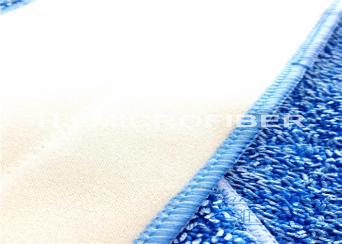 Blue Floor 18 Inch Microfiber Mop Pads / Dust Pads 80% Polyester For Home
