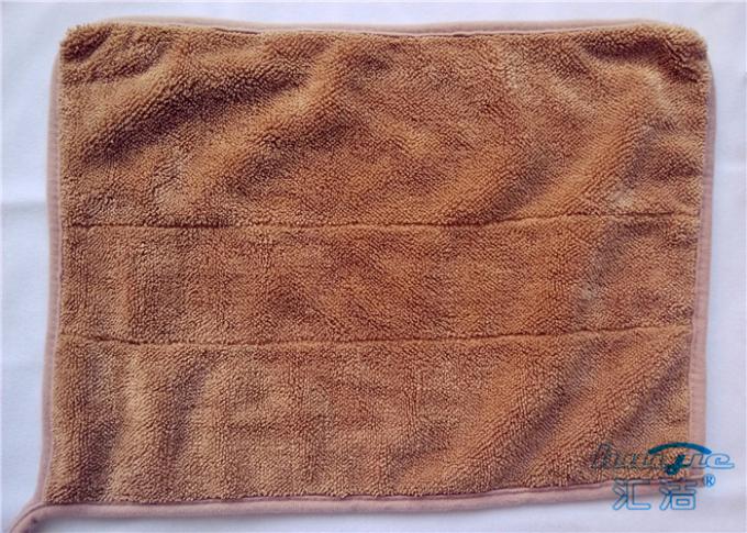 High Density Fluffy Fleece Microfiber Kitchen Towels Red , Water Absorbing Towel
