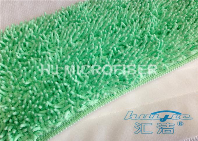 3 - 5 Micrometer Dust Microfiber Wet Mop Pads Green 100% Polyester