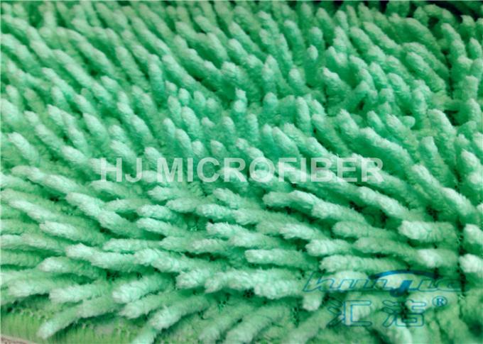 3 - 5 Micrometer Dust Microfiber Wet Mop Pads Green 100% Polyester