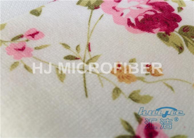 30 x 30cm Printed Microfiber Cleaning Cloth With Flower , 20% Polyamide