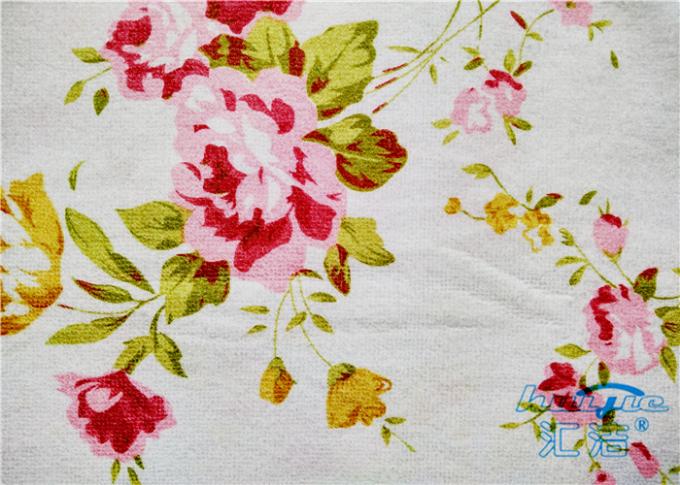 Microfiber Heat Transfer Printing Flower Clean Microfiber Cloth , 3pcs x 12" x 24"