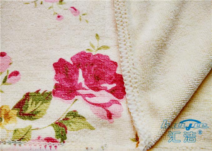 Microfiber Heat Transfer Printing Flower Clean Microfiber Cloth , 3pcs x 12" x 24"