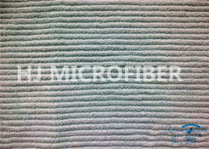 Microfiber Stripe Coral Fleece Cloth 100 Polyester Fabric For Micro Fiber Cloth