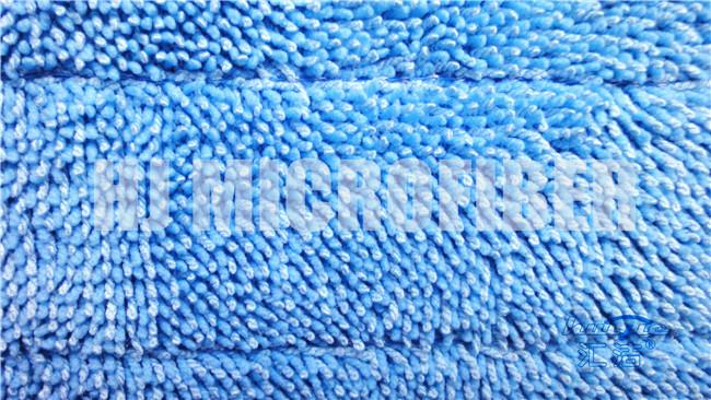 18" Blue Fold Over Microfiber Wet Mop Pads Replacement Mop Heads For Home Cleaning