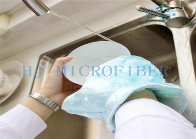 Microfiber Wash Mitt Gloves Good Helper For Kitchen Dishes Cleaning