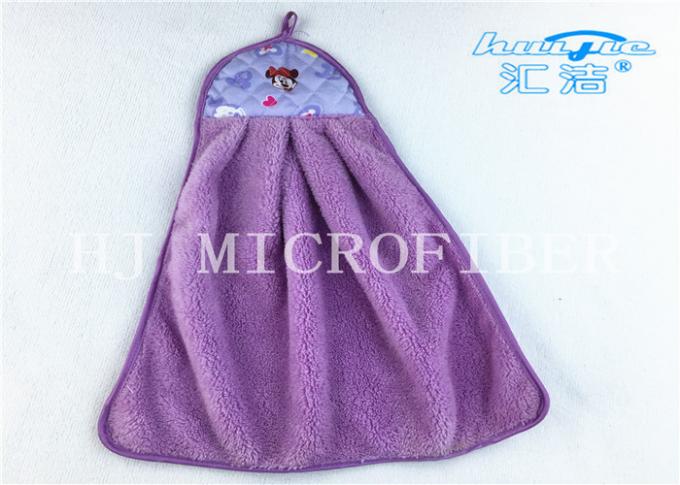 Colorful Home Essential Microfiber Cartoon Hand Towel Coral Fleece Cloth for Kitchen Bathroom