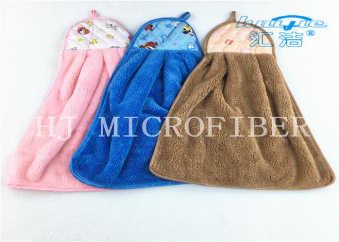 Colorful Home Essential Microfiber Cartoon Hand Towel Coral Fleece Cloth for Kitchen Bathroom