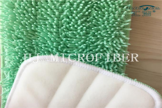 Green Color Microfiber Small Chenille Fabric Mop Heads Mop Replacement Pads