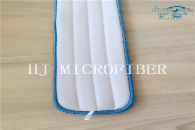 Blue Color Microfiber Stripe Twisted Pile Fabric Mop Heads Mop Replacement Pads