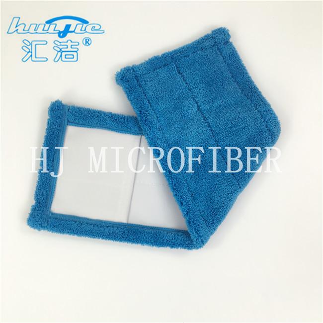 Blue Color Microfiber Coral Fleece Pocket Shaped Wet Pads Multifunctional Mops