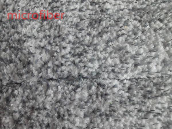 Free hand washing gray woven microfiber coral fleece 11*34 5mm sponge dust mop pad