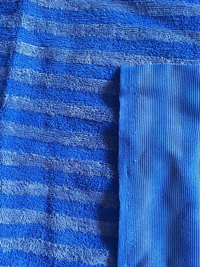 160cm Width Warp Knitting Blue Eight Grid Microfiber Cleaning Cloth SGS