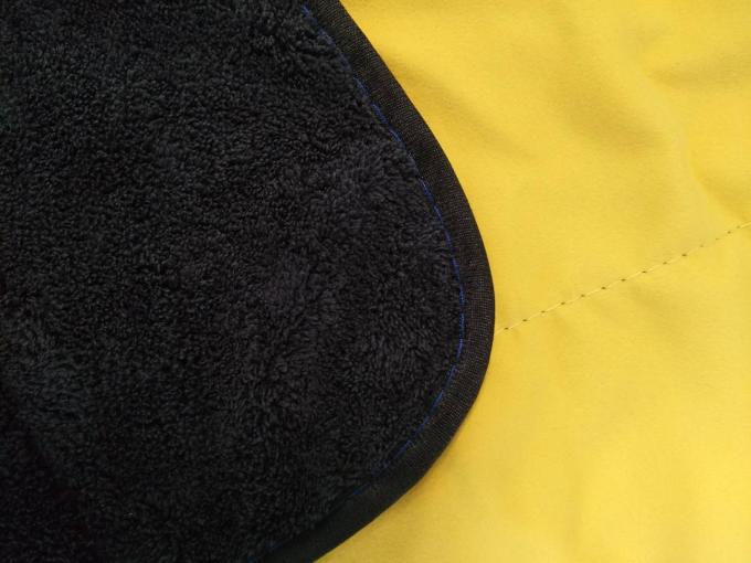 Microfiber 40*40cm Coral Fleece Black Suede Piping Cleaning Kitchen Towel