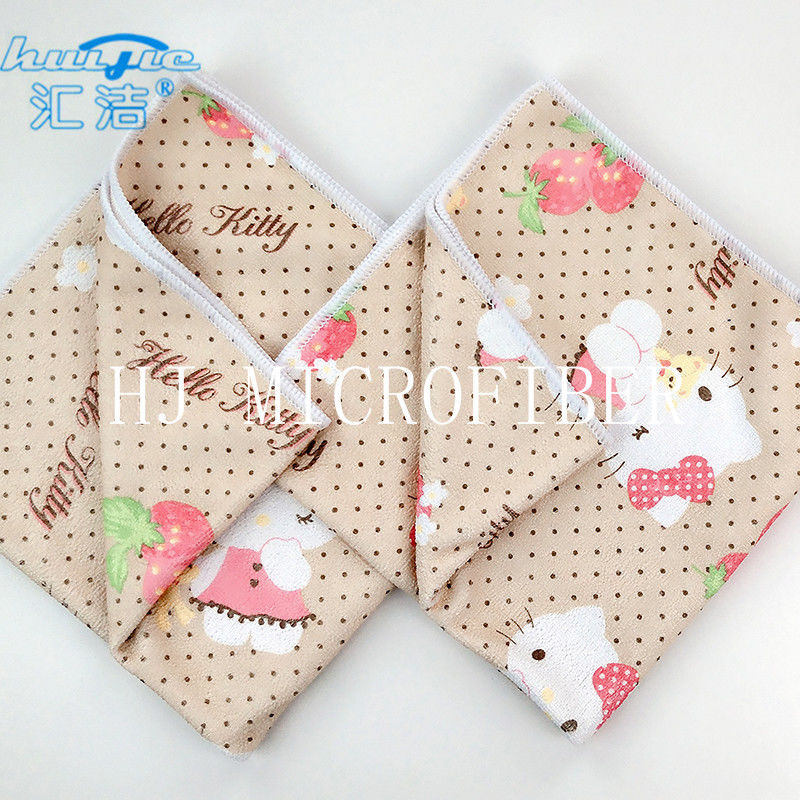 Printed Microfiber Cloth Baby Hand Towel Household Cleaning Towel
