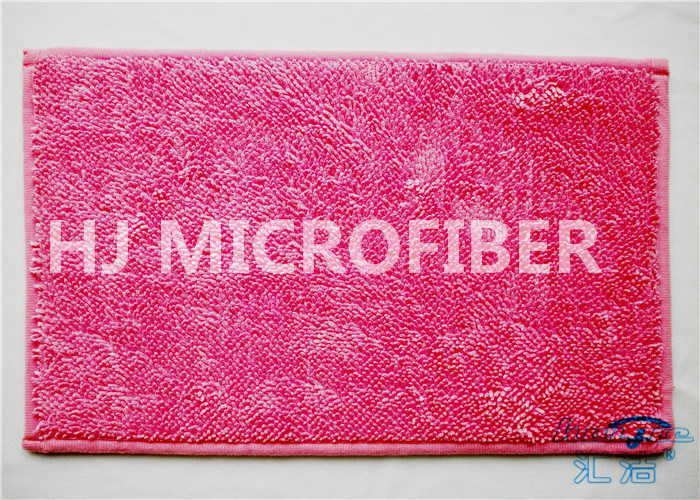 Small Pink100 Polyester Microfiber Door Mat For Outdoor / Indoor Anti