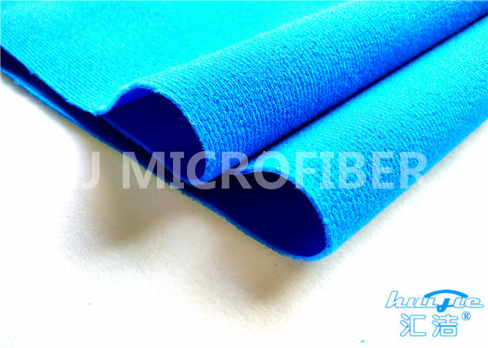 Blue Polyester Flexible Velcro Loop Fabric For Clothing And Bag Adhering