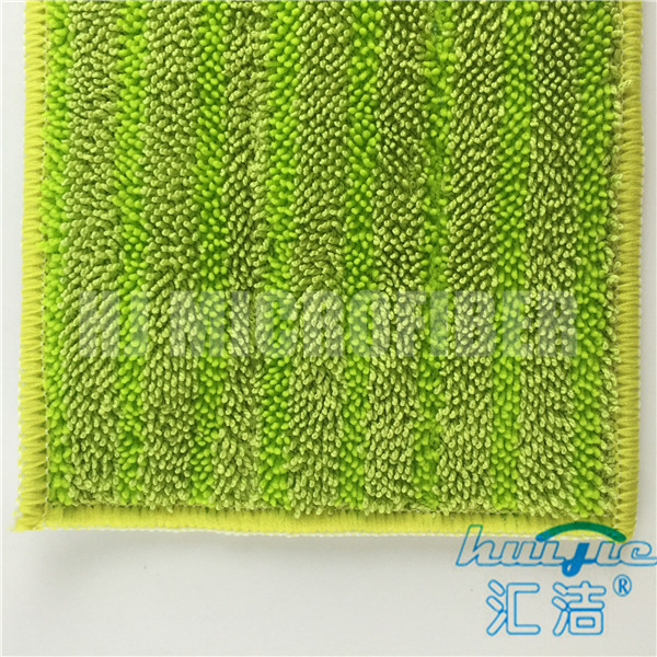 80% Polyester and 20% polyamide micofiber weft knitted twist piped wet flat mop pad