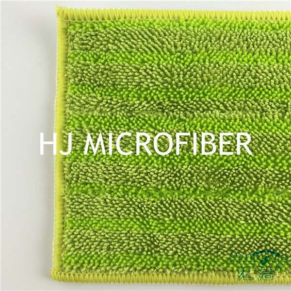 Green Color Microfiber Bath Refill Mop Pads Twist Pile Cloth Floor Cleaning Mop Heads