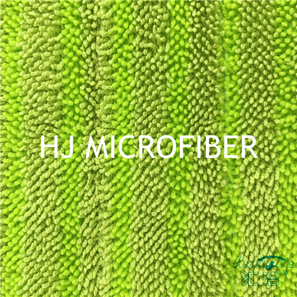 Green Color Microfiber Bath Refill Mop Pads Twist Pile Cloth Floor Cleaning Mop Heads