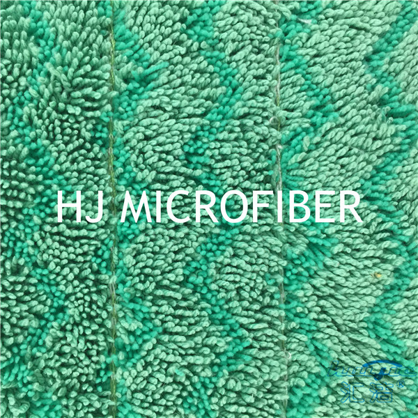 Microfiber Floor Mop W-shape Mop Pads Floor Cleaning Wet Mop Heads Green 12"