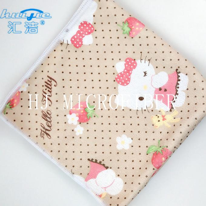 Printed Microfiber Cloth Baby Hand Towel Household Cleaning Towel Grey Color 40*40