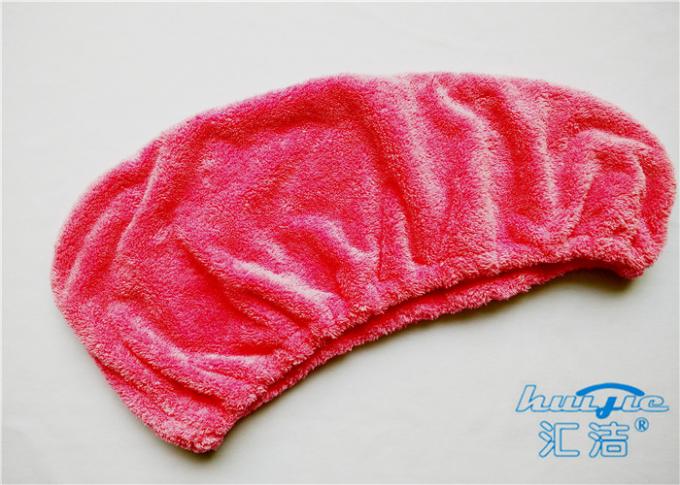 Purple 80 % Polyester Microfiber Towels For Hair , Hair Wrap Turban