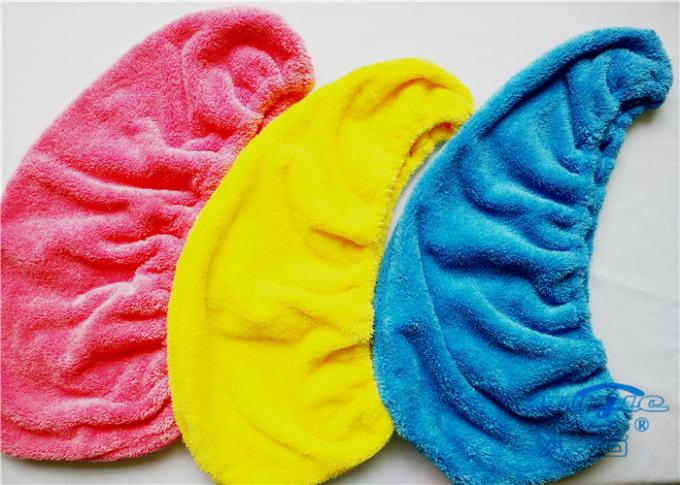 Purple 80 % Polyester Microfiber Towels For Hair , Hair Wrap Turban