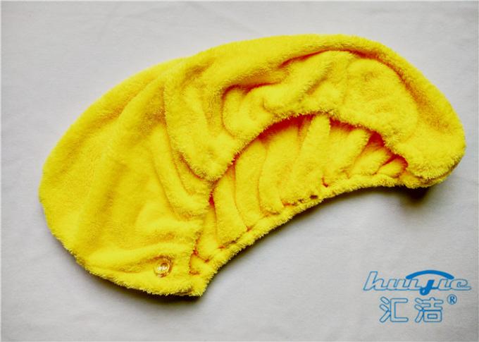 Purple 80 % Polyester Microfiber Towels For Hair , Hair Wrap Turban