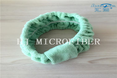 Green Color Microfiber Towel Fabric Chasp Hair Band For Bath Or Washing Face Using