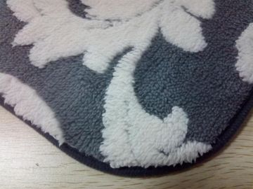 Jacquard gray microfiber bath mat 40*60 microfiber core foam bathroom anti skid rubber