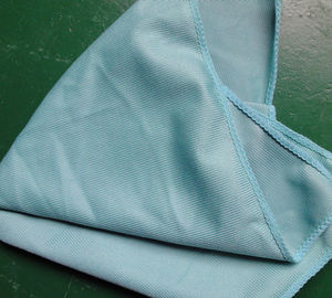 40 * 40cm 260gsm Microfiber Glass Cleaning Cloth Green Thick Fashinable Soft
