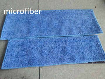 Microfiber Blue 13*41/47cm Weft 480gsm Twisted Trapezoid Absorbent Wet Mop Pads        