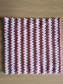 320gsm Microfiber Coral Fleece Kitchen Towels Dishcloth With Zigzag Ultrasonic Cutting