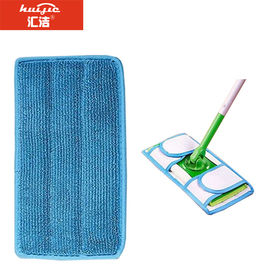 Reusable Microfiber Wet Mop Pads Blue With White Canvas Backing 420gsm