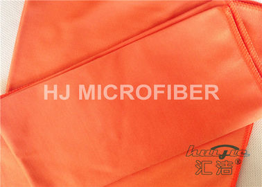 Polyester Microfiber Car Cleaning Cloths Orange , Microfiber Car Drying Towels