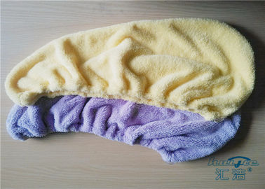 Purple 80 % Polyester Microfiber Towels For Hair ,  Hair Wrap Turban