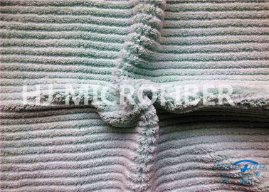 Microfiber Stripe Coral Fleece Cloth 100 Polyester Fabric For Micro Fiber Cloth