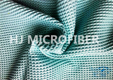 Turquoise Blue Microfiber Waffle Cloth Polyester &amp; Polyamide 300GSM