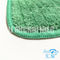 Green Microfiber Wet Mop PadsHard wire drawn coral fleece piped wet mop pad