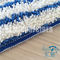 White Mixed Blue Color Stripe Microfiber Wet Mop Pads Flat Refill Mops Huijie Supplier