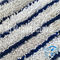 White Mixed Blue Color Stripe Microfiber Wet Mop Pads Flat Refill Mops Huijie Supplier