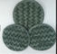 Gray Twisted Round Microfiber Wet Mop Pads 10mm Sponge 260gsm Self - Adhensive Wet Mop Pads