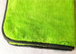 Green Plush Buffering Towel / High Absorbtion Microfiber Dusting Cloth For Windows Glass