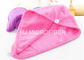 350gsm Woman Coral Fleece Microfiber Turban Hair Dry Towels Crystal Button